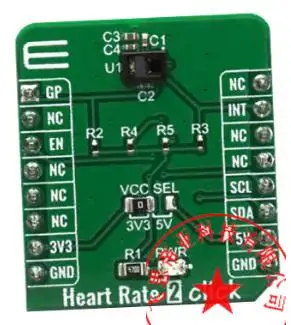 MIKROE-4037 MAXM8616 2 Clique em medição biológica sensor de frequência Cardíaca frequência Cardíaca