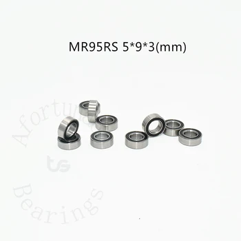 Miniatura Rolamentos MR95RS 10 Peças 5*9*3(mm) frete grátis em aço cromo de Borracha Selado de Alta velocidade Mecânica de peças de equipamentos