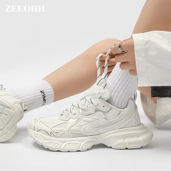 Moda unissex Homens Sapatilhas Laço de Não-Deslizamento de Amortecimento do Tênis para a Mulher Respirável Robusto Par de Street Style Zapatos
