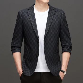 Nova Boutique de Moda masculina de Negócios Cavalheiro Britânico Tendência da Moda Casual Slim-fit Versão coreana Oficiar Casamento Blazer