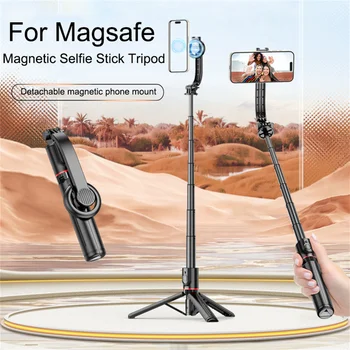 Novo 1045mm Magnético Selfie Vara Tripé com RemoteMagsafe Telefone Tripé Para iPhone 14 13 12 Pro Max Para HUAWEI XIAOMI SAMSUNG