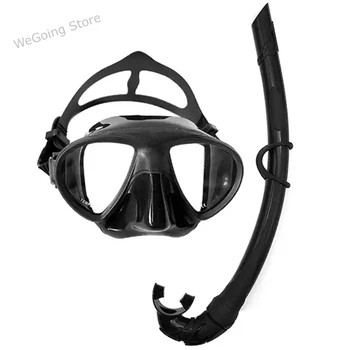 Novo Super Baixo Volume, Máscara de Mergulho Tamanho Pequeno Óculos de mergulho Livre e Mergulho Profundo caça Submarina Óculos Conjunto com Molhada Tubo de Silicone