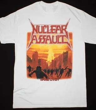 Nuclear Assault banda ao longo do jogo T-shirt branca Unissex Tee de Todos os Tamanhos S-5Xl 1PT492