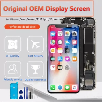 OEM LCD Para o iPhone 6 7 8 11 12 13 Mini Pro Max 5S 6S Plus X XR XS Original Perfeito Ecrã de Visualização 3D Com Tela de Toque de Montagem
