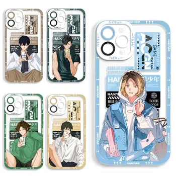Oya Oya Oya Haikyuu Amor de Vôlei de Anime Meninos Telefone de Caso para o iPhone 11 12 13 14 15 Pro Max Mini 7 8 Plus SE X XR XS Cobre