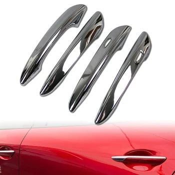 Para 2019 2020 Mazda 3 Axela BM Bn Limousine Cromado maçaneta da Porta Protetor Decorarion Tampa Guarnições de Carro ABS Estilo de Acessório