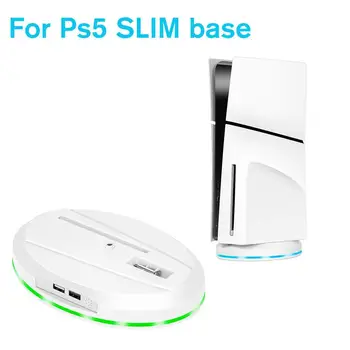 Para P5 Slim Stand Estação de Arrefecimento Com a Luz do RGB Ventilador de Refrigeração da Base de dados de Carregador USB Para Playstation 5 Slim Jogo de Acessórios