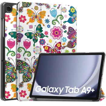 Para Samsung Galaxy Tab A9 Plus Caso SM-X210/SM-X216/SM-X218 Flip Ficar Smart Cover para Galaxy Tab A9 Plus Caso de Auto de Sono/Despertar