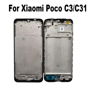 Para Xiaomi Poco C31 C3 Lcd Frontal Moldura De Habitação Quadro Do Meio Tampa Da Placa De Moldura Do Painel Frontal