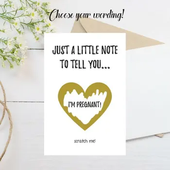 personalizar qualquer texto Gravidez Raspar o Cartão , Gravidez Anúncio Marido -- o Pai a Ser Pai de Novo nota para dizer cartões