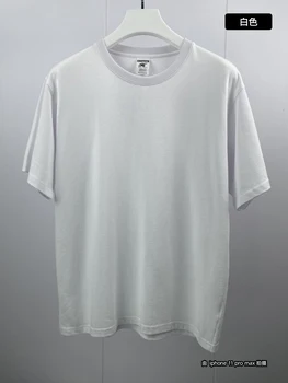 Qualidade Premium Pesado 100% Algodão 280 Homens T-Shirt Queda de Ombro T-Shirt T-Shirt de grandes dimensões