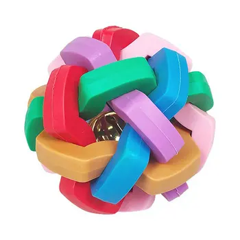 Quente Pet Colorido Bell Quadrado de Tecido Insonorizados Dentição Impermeável Bola de Brinquedo do Cão Built-in Bell Anti-corrosivo Brinquedo Material TPR