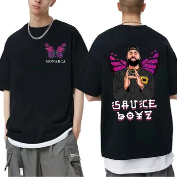 Quente Rapper Eladio Carrion T-Shirt Dos Homens Gráfica Tees Unisex Hip Hop Tshirt