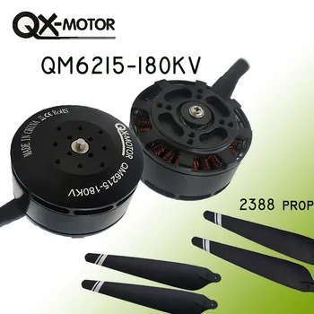 QX-MOTOR QM6215 180KV motor brushless withbox / sem caixa / 2388 hélice CCW / CW Prop drone agrícola o sistema de alimentação