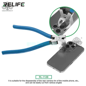 RELIFE RL-112B 6 polegadas de 90° Ângulo do Plano de Corte, Alicate de iPhone Celular de Reparação de Desmontagem da Câmera Traseira do Quadro