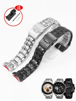 Relógio de aço inoxidável pulseira de adapta EF-535 banda de aço curvo de aço inoxidável, bracelete de homens 22mm