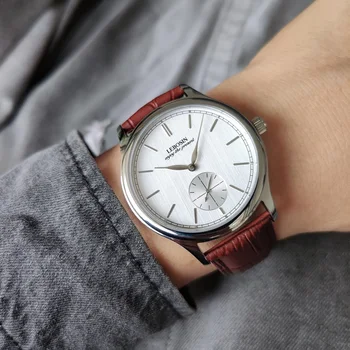 Relógios de homens de Aço Inoxidável, Impermeável Cúpula Len Safira, Quartzo de Negócios de Moda de Relógios de Metal para Homens Micro Rotor Relógios