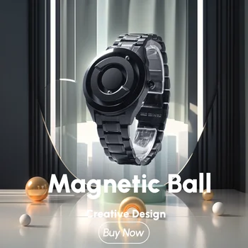 Relógios Para Homens Magnéticos Esferas Personalizadas Criação De Assistir Esportes Conceito Legal De Fronteiras Dos Homens De Aço Inoxidável Do Relógio De Reloj Hombre