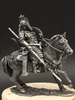 Requintado mongol Imperial de Cavalaria 1/24 Lata de Metal Antigo Soldado Modelo em Miniatura de Figuras de Decoração para Casa Acessórios 14cm