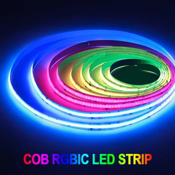 RGBIC COB CONDUZIU a Luz de Tira 720LEDs/m Endereçável Dreamcolor Fita Led 24V Flexível Fita Adesiva Para TV, luz de fundo da Decoração