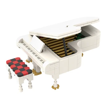 SETBRICKS Moc Piano DIY Modelo de Construção de Blocos de Sala de Exibição de Piano Cadeira Pianista Criatividade Decoração de Tijolo Brinquedos para as Crianças