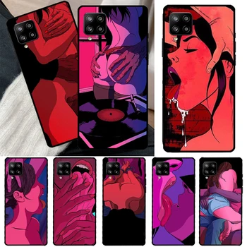 Sexy Lady Lábios Vermelhos Meninas de Biquíni Capa Para Samsung Galaxy A54 A34 A14 A13 A52S A12 A22 A32 A52 A71 A72 A51 A33 A53 Caso
