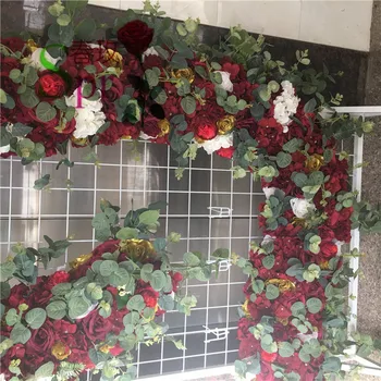 SPR Frete Grátis articial arco de flores para casamento 2m/monte decoração do casamento de flor de parede pano de fundo de tabela de central flore