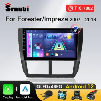 Srnubi Android 12 Carplay Rádio do Carro Para Subaru Forester 3 SH 2007-2013 Impreza GH GE Multimédia Player 2 Din GPS Chefe da Unidade de