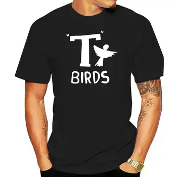T-Birds T-Shirt 100% Algodão Graxa Danny Zucco John Travolta, Olivia Newton John, Confortável t shirtCasual de Manga Curta T