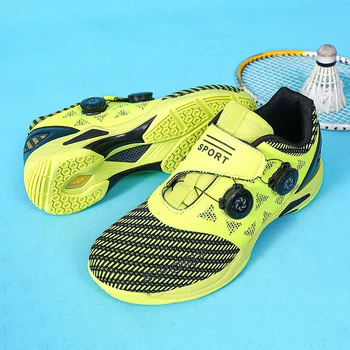 Tamanho Grande 47 46 Laço Rápido Botão De Profissional De Badminton Sapatos De Tênis Esportivo Unissex Peso Leve Tênis Mulheres Respirável Sapatos