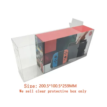 Transparente Visor de plástico PET caso capa Para o Parâmetro NS jogo de console caixa de armazenamento de caixa de exibição