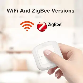 Tuya wi-Fi/ZigBee 2 Gangue sem Fio 6 Cena Interruptor de Botão de pressão Controlador Alimentado por Bateria Cenário de Automação para Tuya Dispositivos