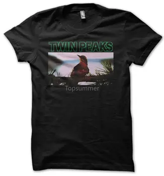 Twin Peaks Variados Candidíase dos Homens T-Shirt Preto S-3Xl Homens 2018 Verão em torno do Pescoço dos Homens T-Shirt de Impressão Casual Manga Curta