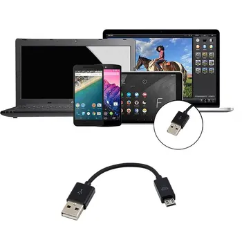 Universal 10CM USB 2.0 a para Micro B Sincronização de Dados, Cabo de Carga de Cabo Para o Celular do PC Portátil Novo macho Para Macho do Cabo
