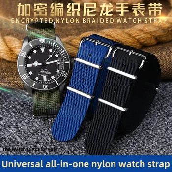 Universal Tudo-Em-Um de Nylon, Correia de Relógio Para Tudor Rolex Heuer Tecido de Nylon Faixa de Relógio de 20mm 22mm de Esportes Impermeável Pulseira Para Homens