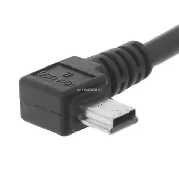 USB Plug Mini B 5 pinos 1m Cabo de Dados USB do Poder de 90 Graus Fio de Dropship
