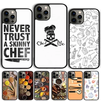 Utensílios de cozinha, Chef de Cozinha do Telefone de Tampa do Caso Para o iPhone 15 14 13 12 Pro Max mini-11 Pro Max XS X XR 6 7 8 Plus SE de 2020 Coque