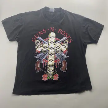 Vintage de 1991, o Guns N' roses Camisa Uso de Suas Ilusões de turismo XL mangas compridas