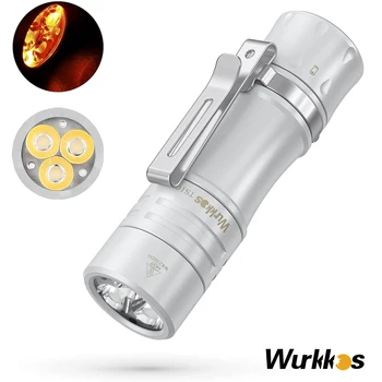 Wurkkos-TS10 Mini Poderosa Lanterna Max 1400 Lúmen Com Carregador de Bateria（Oferta Especial por Tempo Limitado）