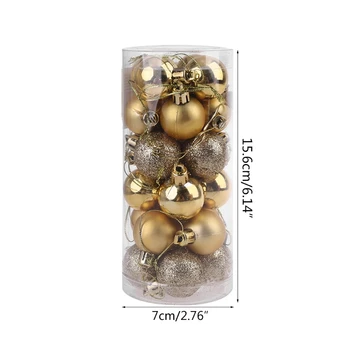 X6HD 24pcs 3cm de Natal Decoração da Árvore de Bola Enfeites de Pendurar Ornamentos, Decorações para Casa, Ano Novo, Festa de Casamento