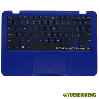YUEBEISEHNG NOVO para Dell Inspiron 11 3164 3162 apoio para as mãos do teclado EUA tampa superior Touchpad ,cor Azul